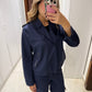 Midnight Rum Biker-Style Suede Jacket