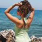 Signature Green Linen Halter Top