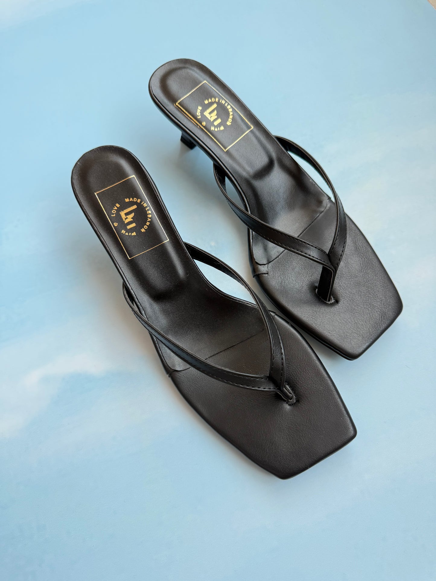 Bare Black Heel