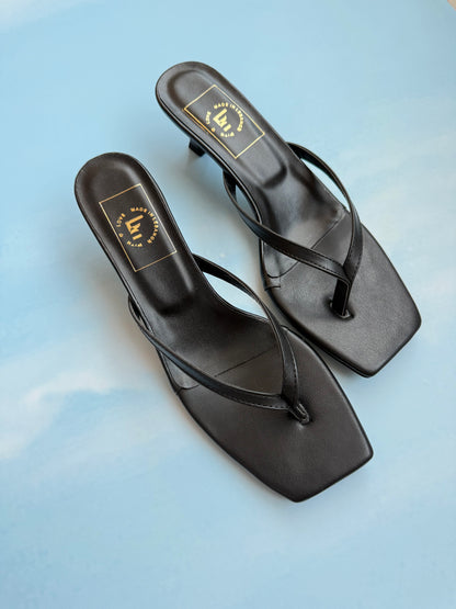 Bare Black Heel