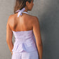 Purple Linen Halter Top