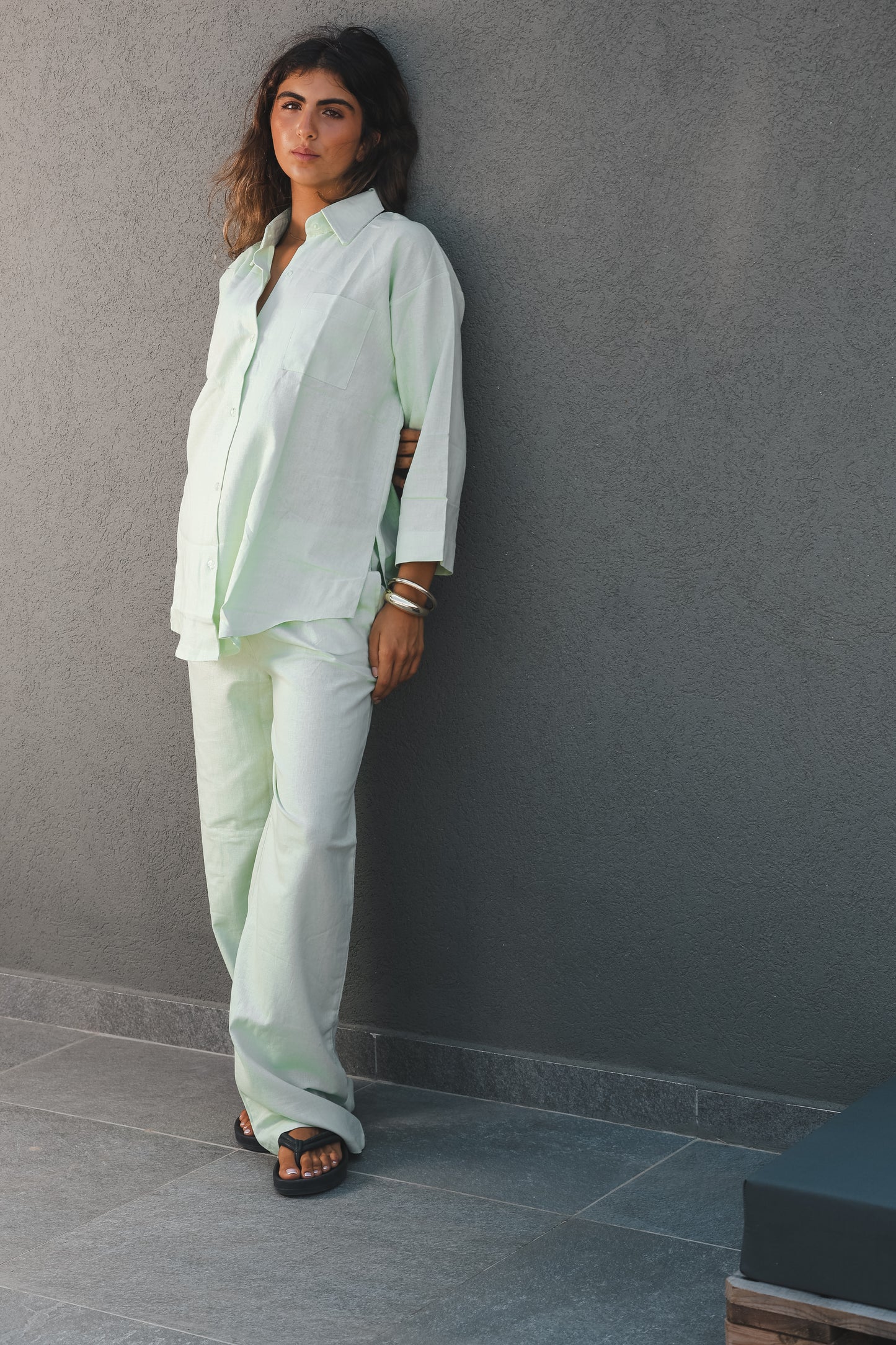 Light Green Linen Pants