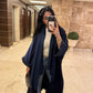 Navy Satin Abaya