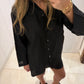 Signature Black Linen Chemise