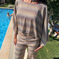 Olive Coast Poncho Top