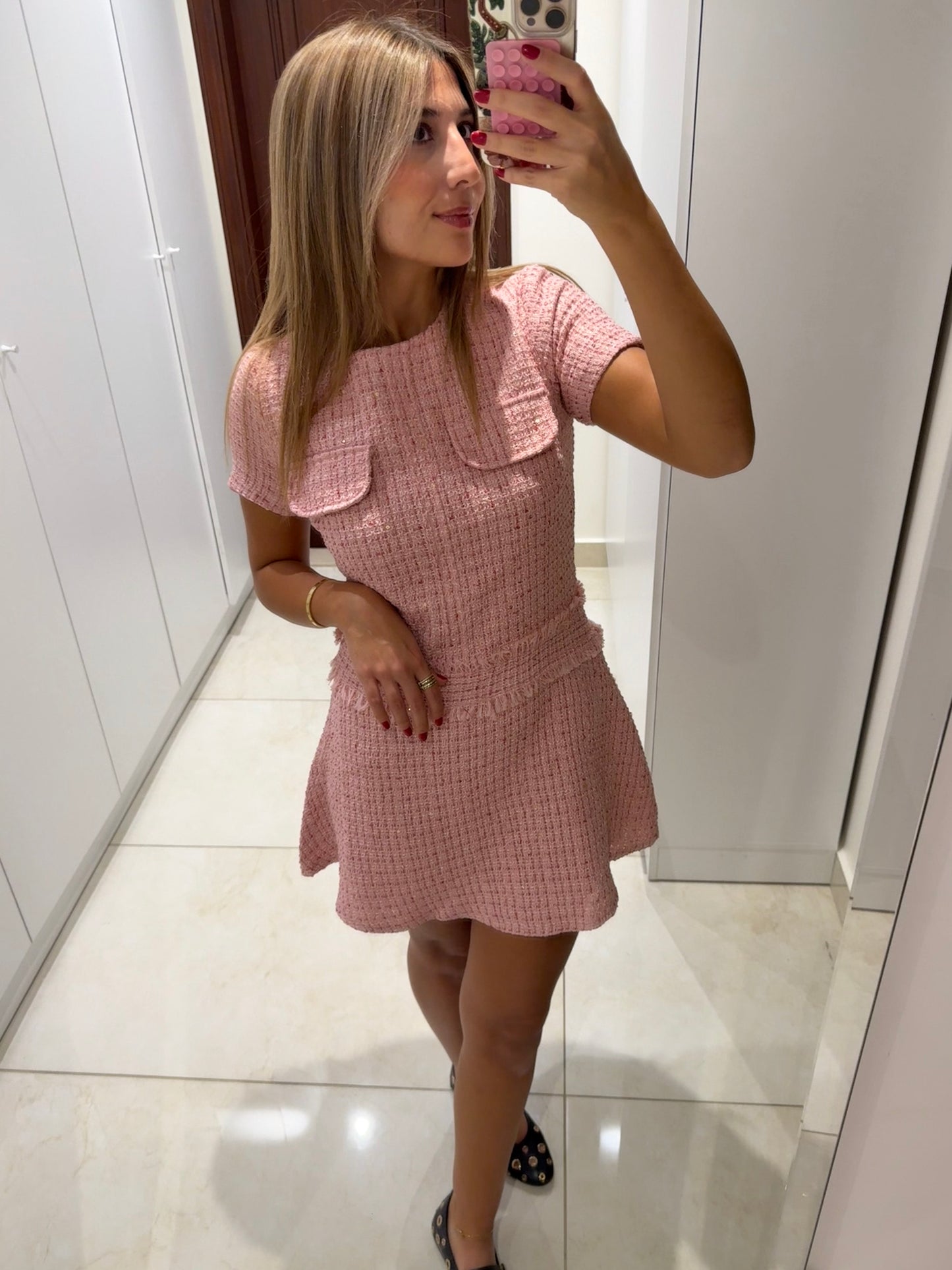 Peony Tweed Mini Dress