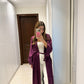 Purple Satin Abaya