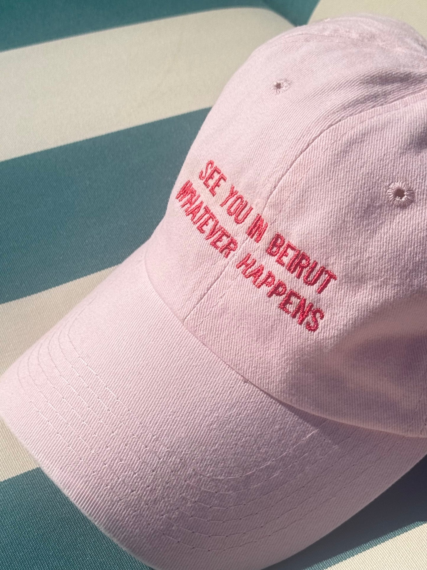 See You in Beirut Cap – Baby Pink