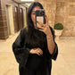 Black Satin Abaya