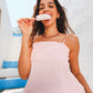 Signature Pink Backless Linen Top
