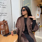 Brown Velvet Abaya