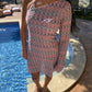 Palm Kiss One Shoulder Mini Dress