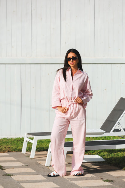 Signature Pink Linen Chemise