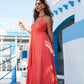 Bali Open-Back Dress in Peach