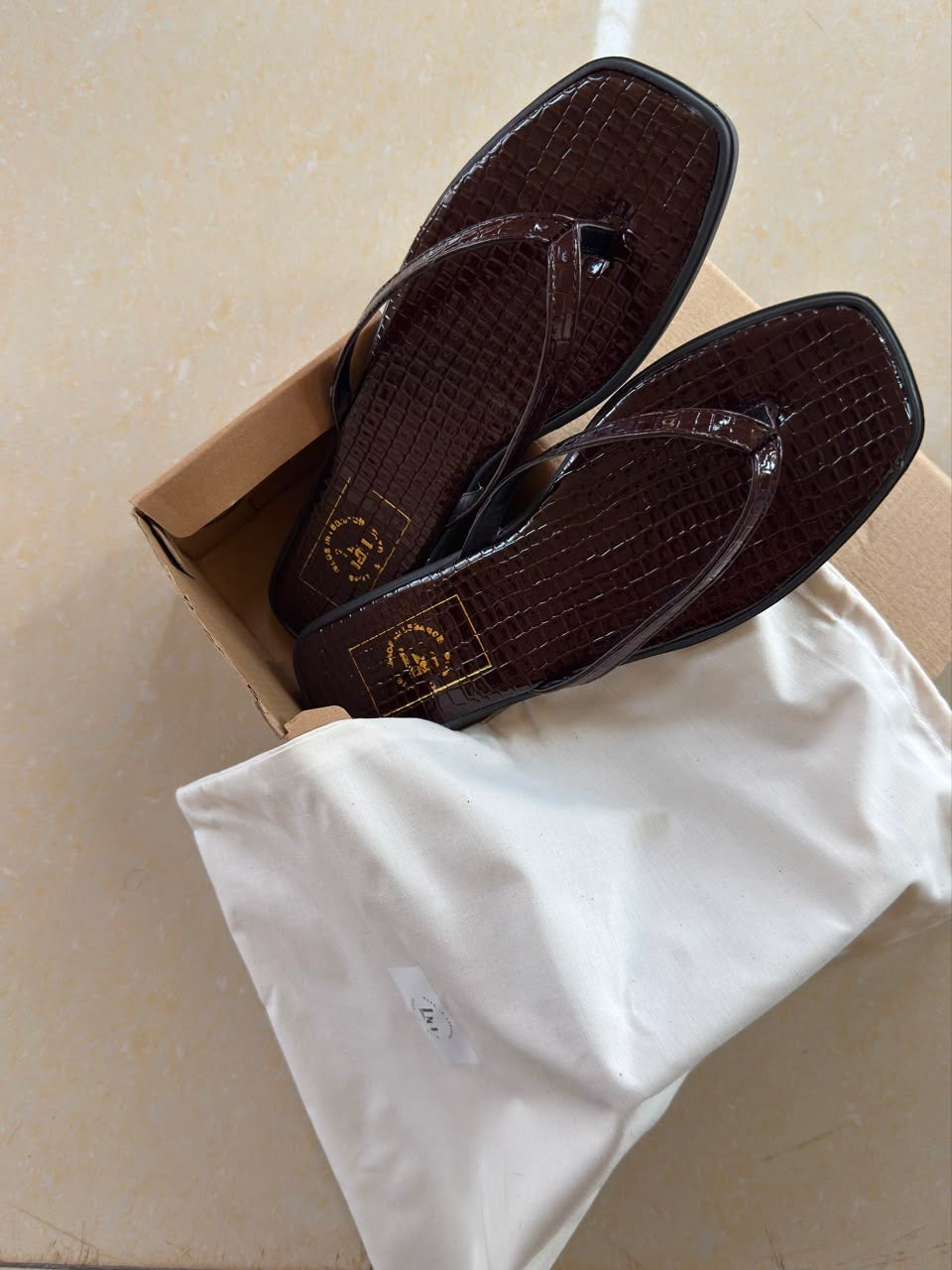 Bare Croc Sandal - Brown