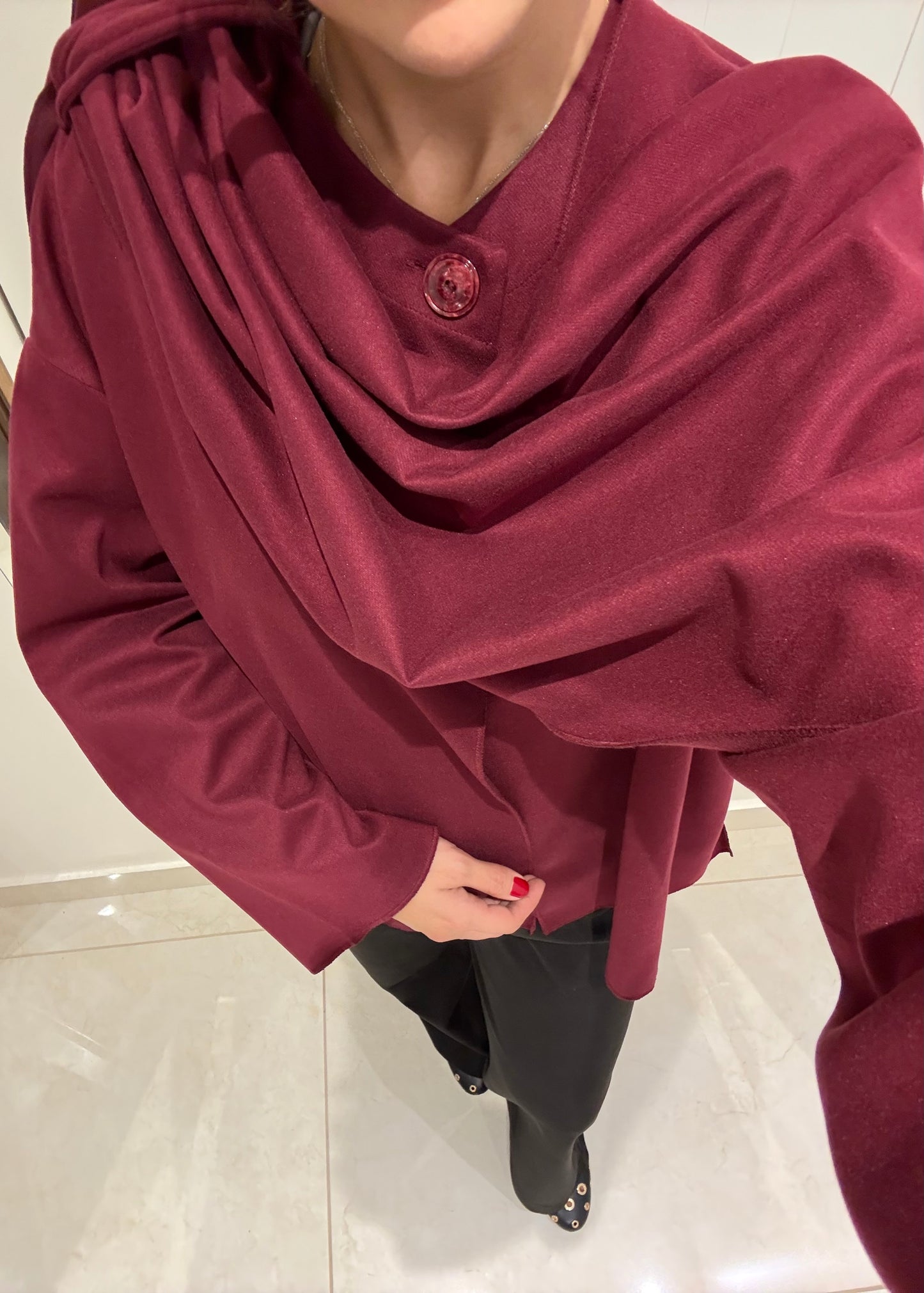 Camille Scarf Jacket - Bordeaux