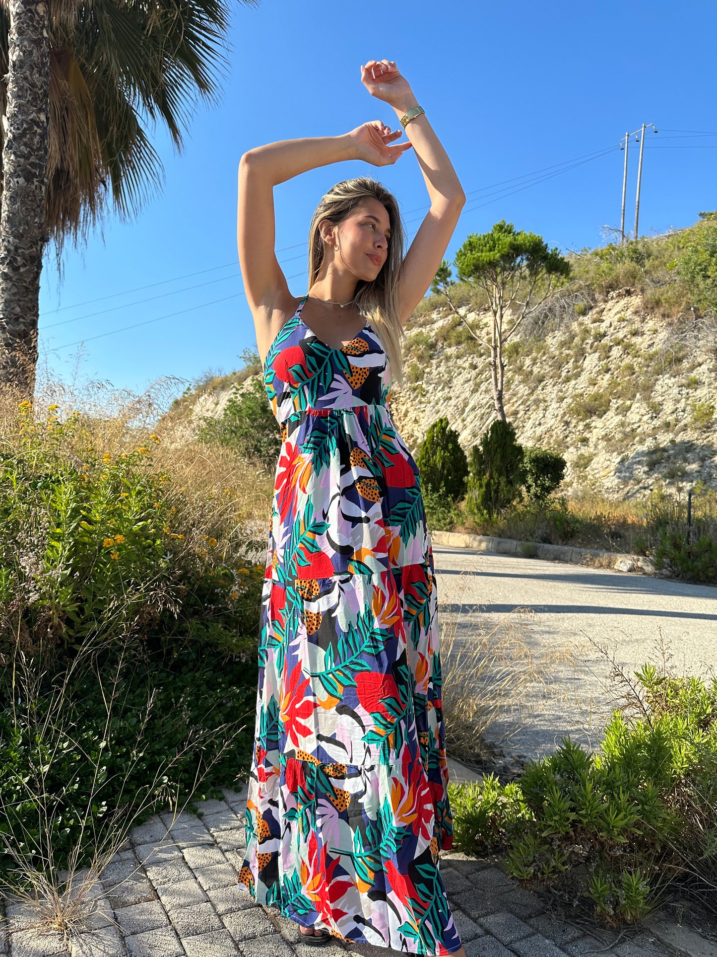 Tropical Viscose Dress