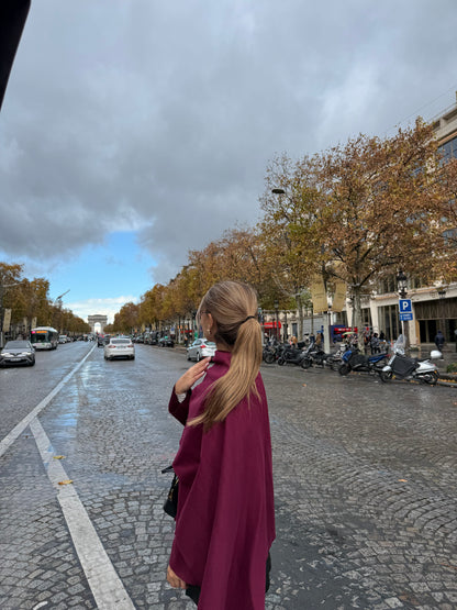 Camille Scarf Jacket - Bordeaux
