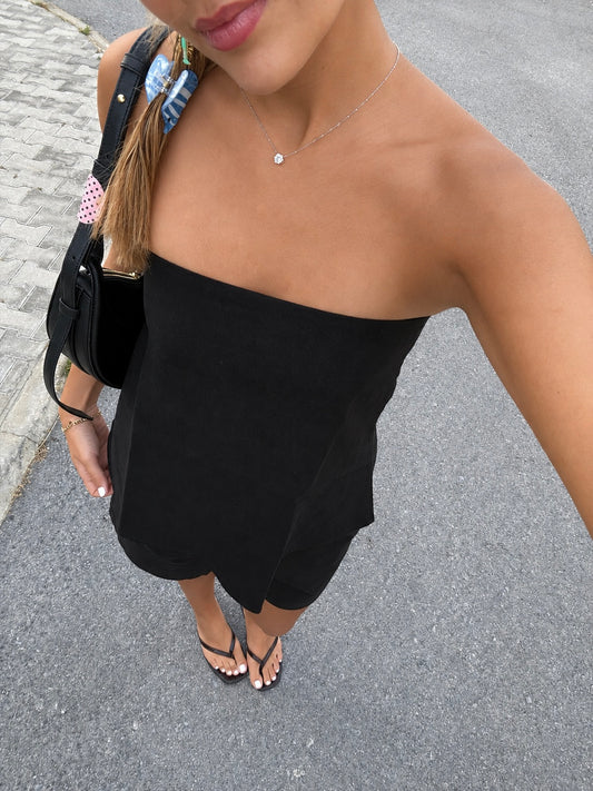 Signature Black Strapless Top