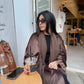 Brown Velvet Abaya
