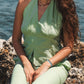 Signature Green Linen Halter Top