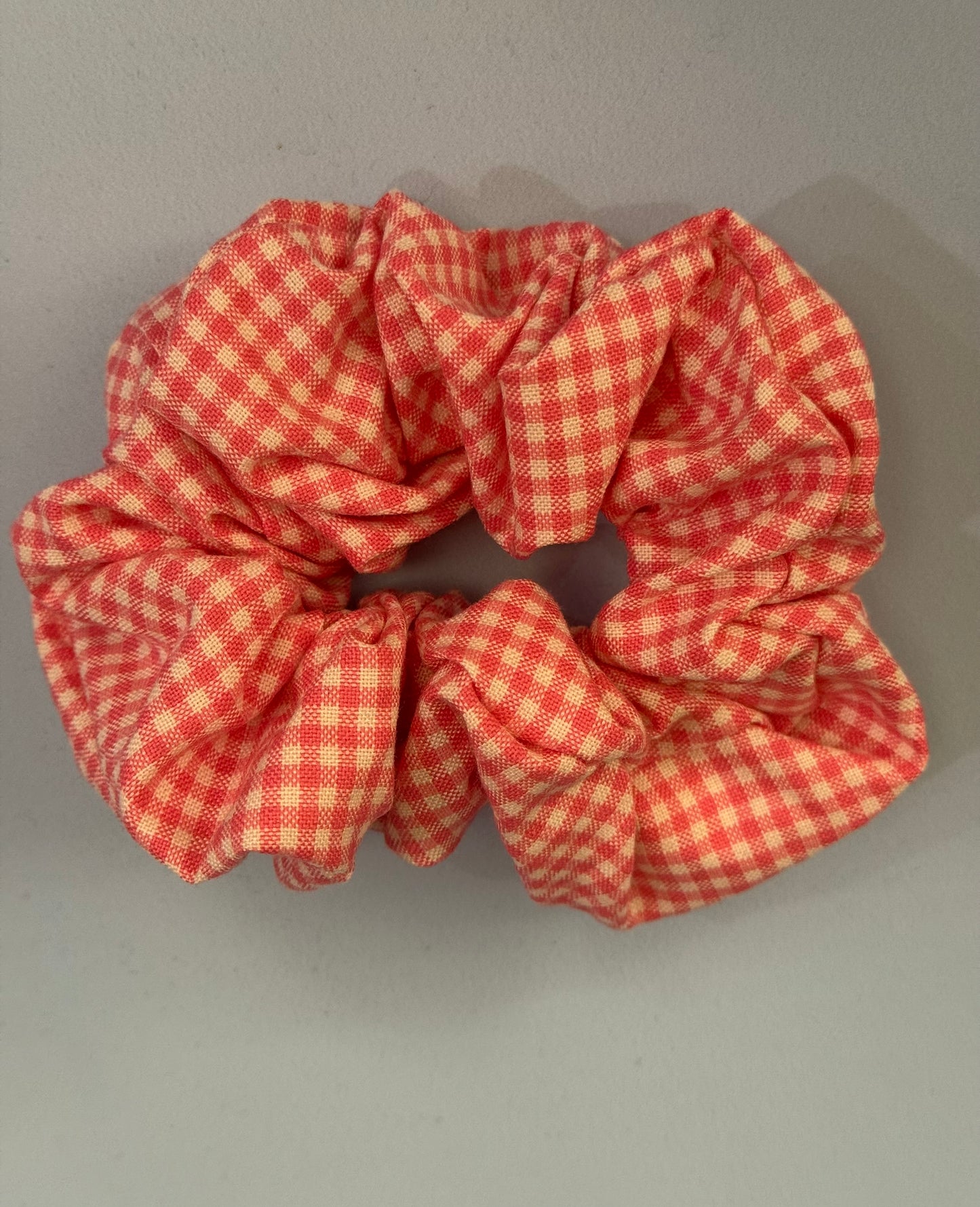 Pink Gingham Scrunchie