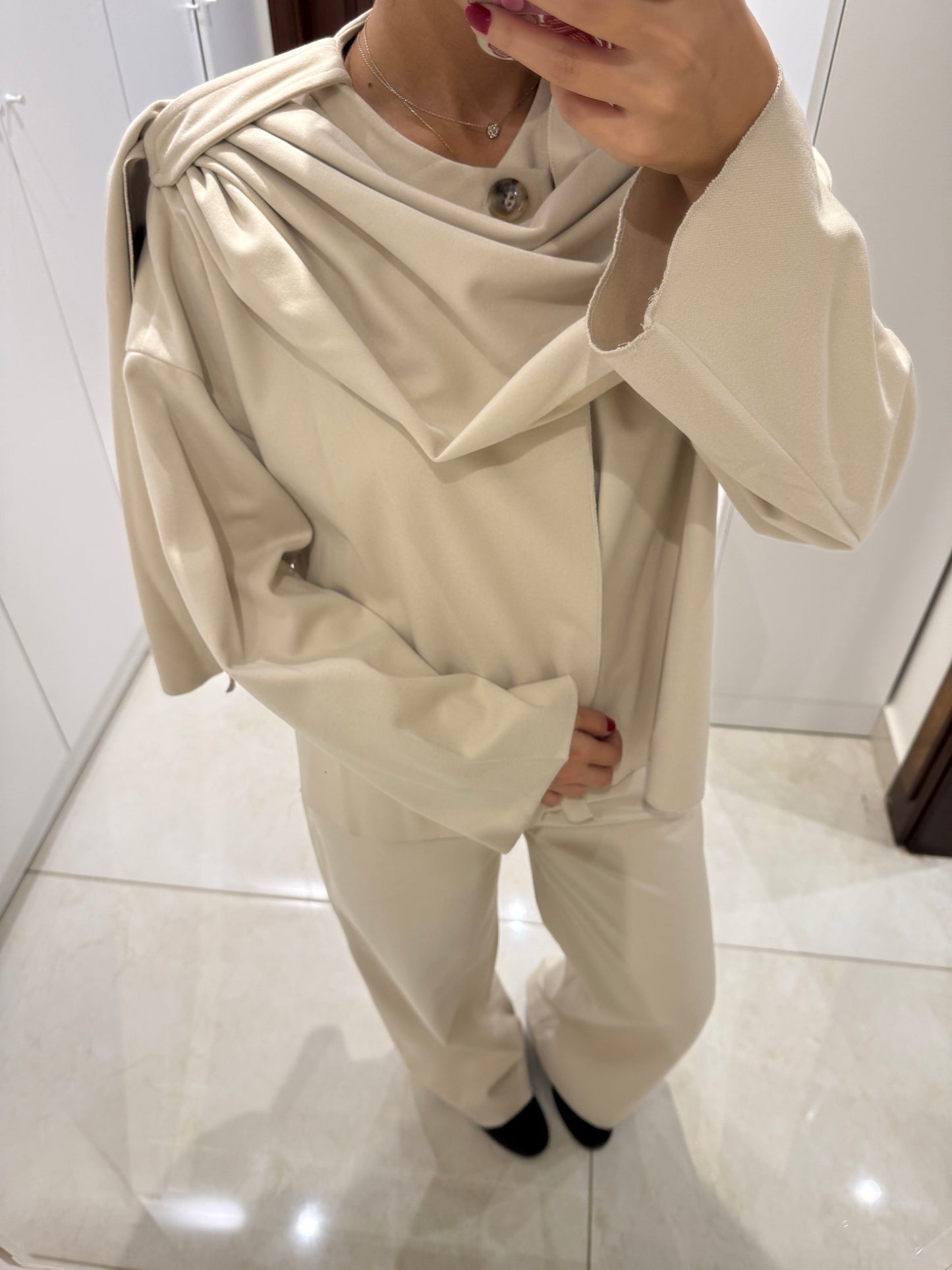 Camille Scarf Jacket - Vanille