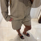 Signature Beige Linen Shorts