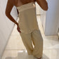 Champagne Muse Strapless Satin Set