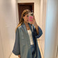 Blue Reflective Abaya
