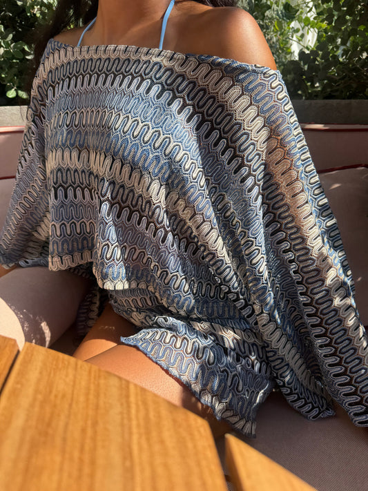 Ocean Mini Wrap Skirt