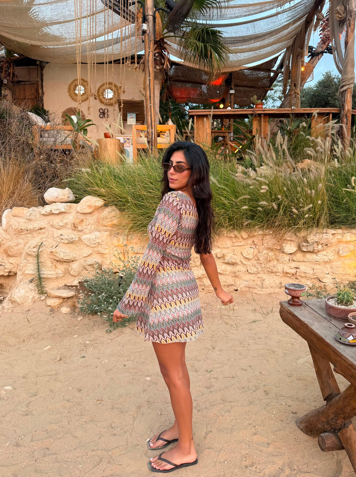 Pistachio Cream One Shoulder Mini Dress