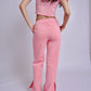 Light Pink Flared Pants