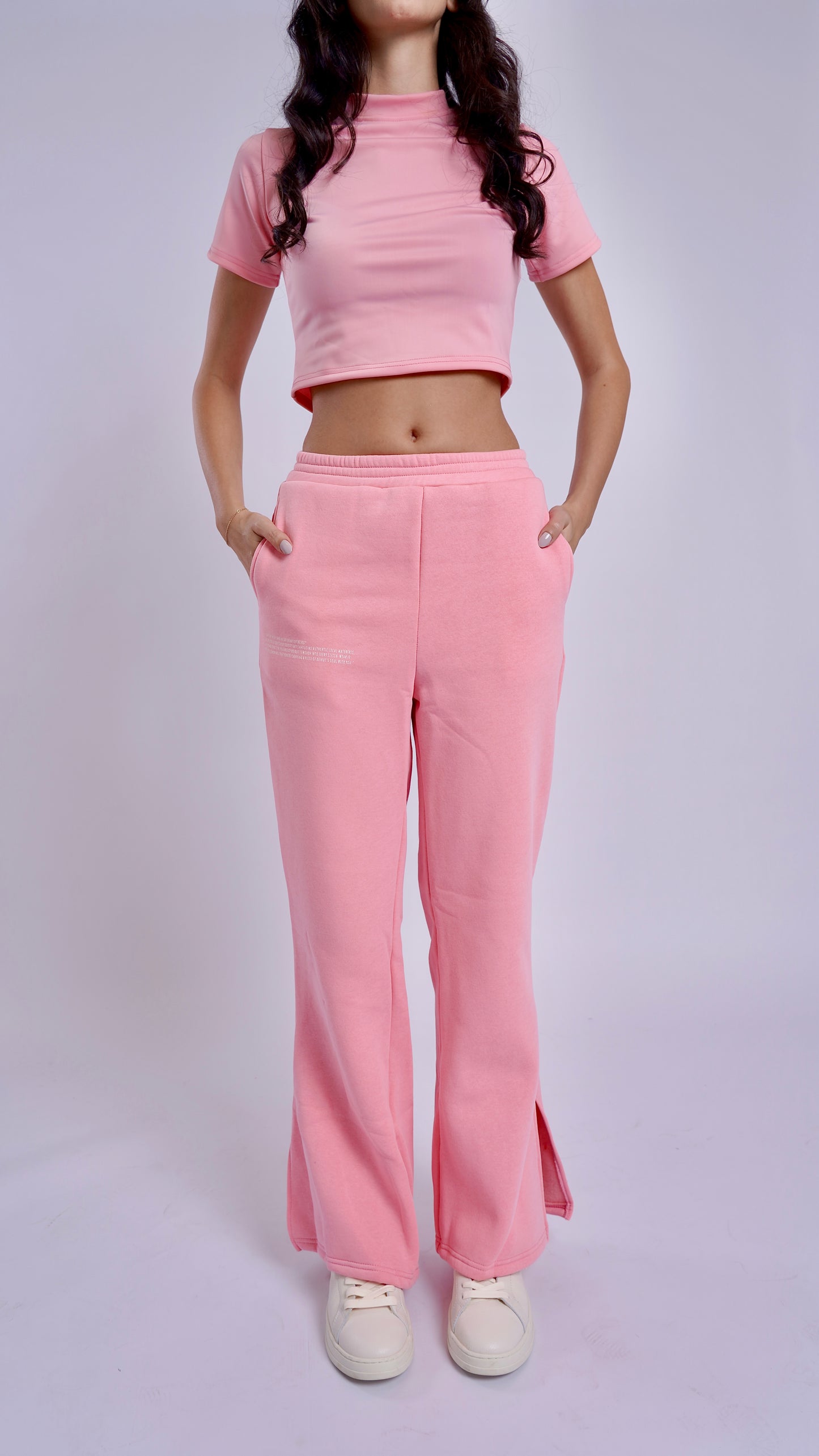 Light Pink Flared Pants