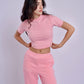 Light Pink Cropped Tee