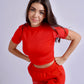 Red Cropped Tee