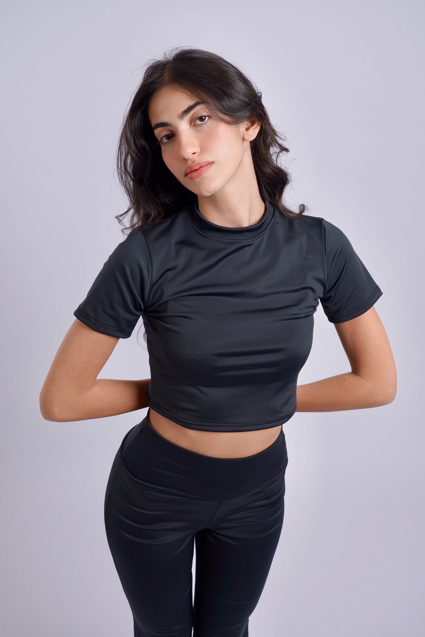 Black Cropped Tee