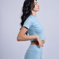 Baby Blue Cropped Tee