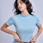 Baby Blue Cropped Tee